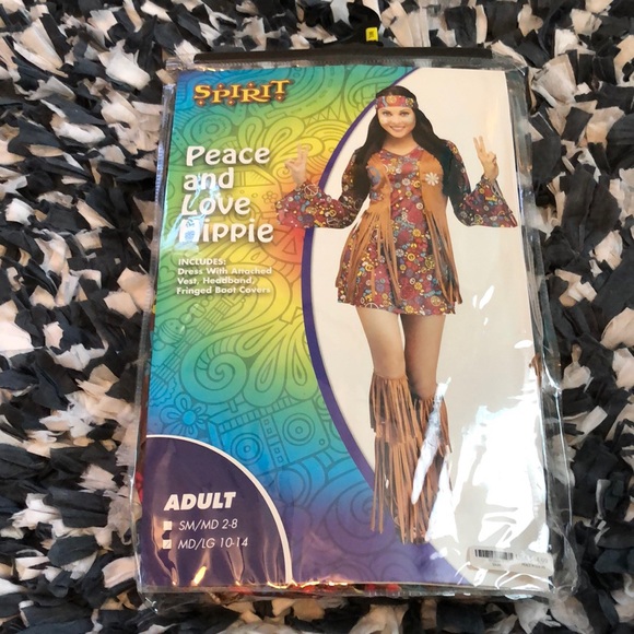 Worn Once Peace & Love Hippie Costume Spirit Halloween - Picture 2 of 16